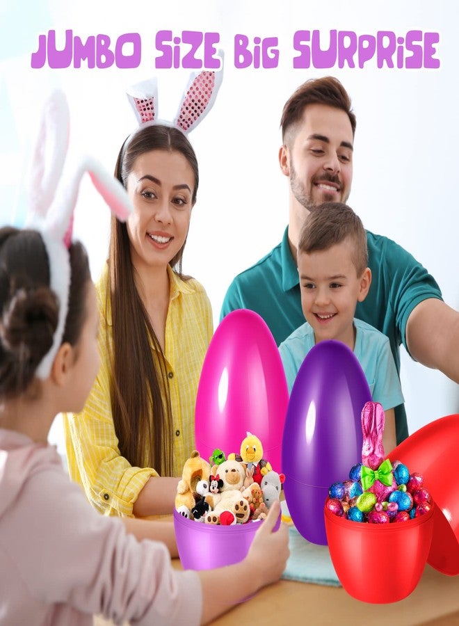 Shemira 8PCS Jumbo Easter Eggs, 10" Large Plastic Eggs for Egg Hunt, Empty Easter Eggs for Filling Treats,Fillable Eggs Bulk,Basket Stuffers Fillers, Easter Party Favor - Image 4