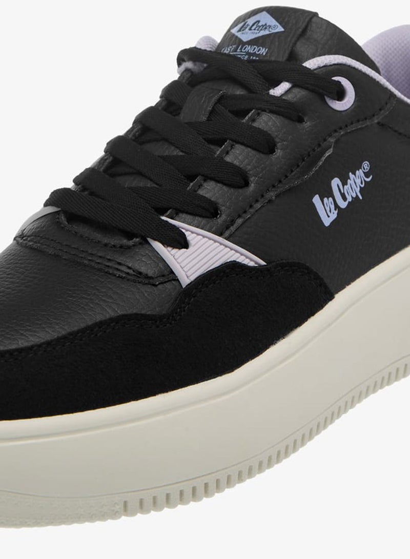 Lee Cooper Women's Logo Print Panelled Lace-Up Sneakers - Image 4