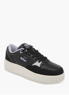 Lee Cooper Women's Logo Print Panelled Lace-Up Sneakers  - Image 2
