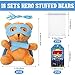 Silipull 18 Pcs Hero Party Favor Stuffed Animal Bears Small Bear Plush Toys 4 Plush Bears with Eye Mask Cape for Party Favor Gift Box Stuffers - Image 4