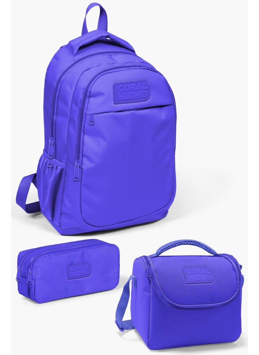 CORAL HIGH - Kids Lavender 3-Piece School Bag Set SET0114402 - Image 1