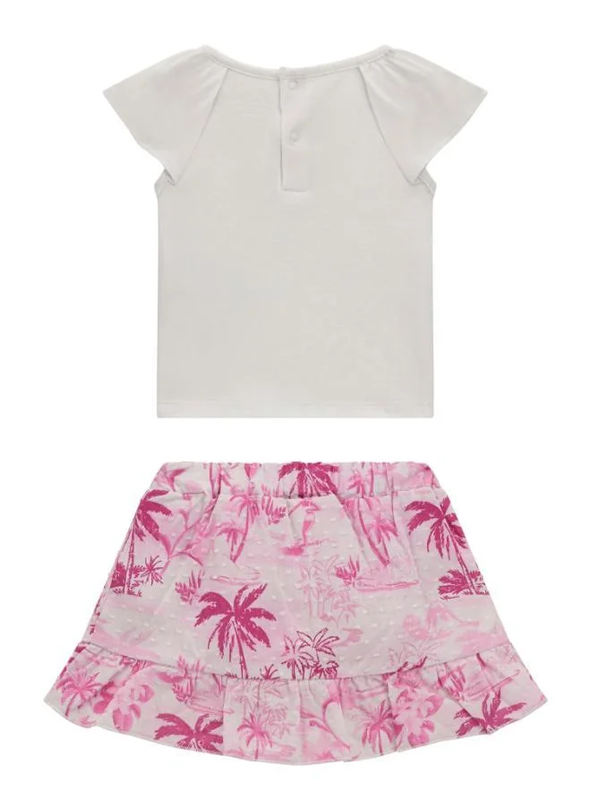 GUESS Kids Printed Shirt And Mini Skirt Set