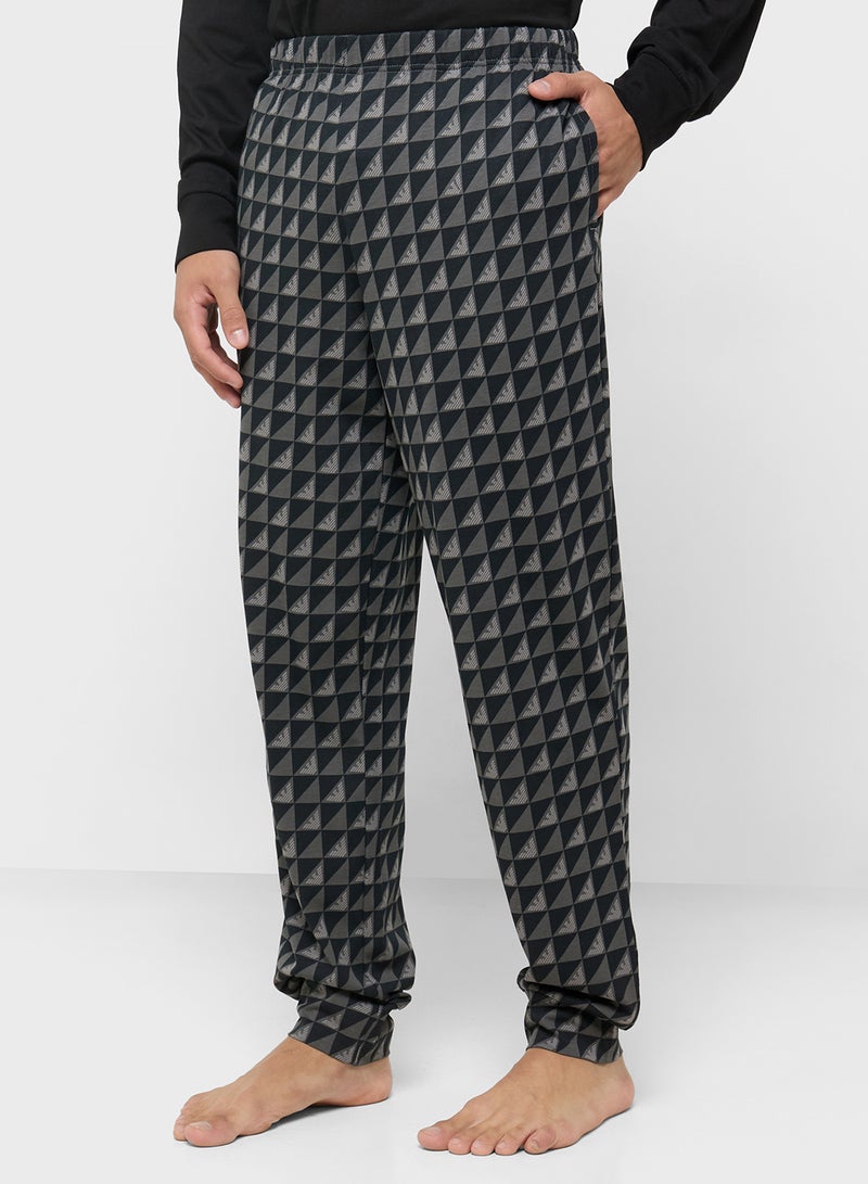 امبوريو ارماني طقم بيجاما وتيشيرت كاجوال بياقة دائرية - Image 4