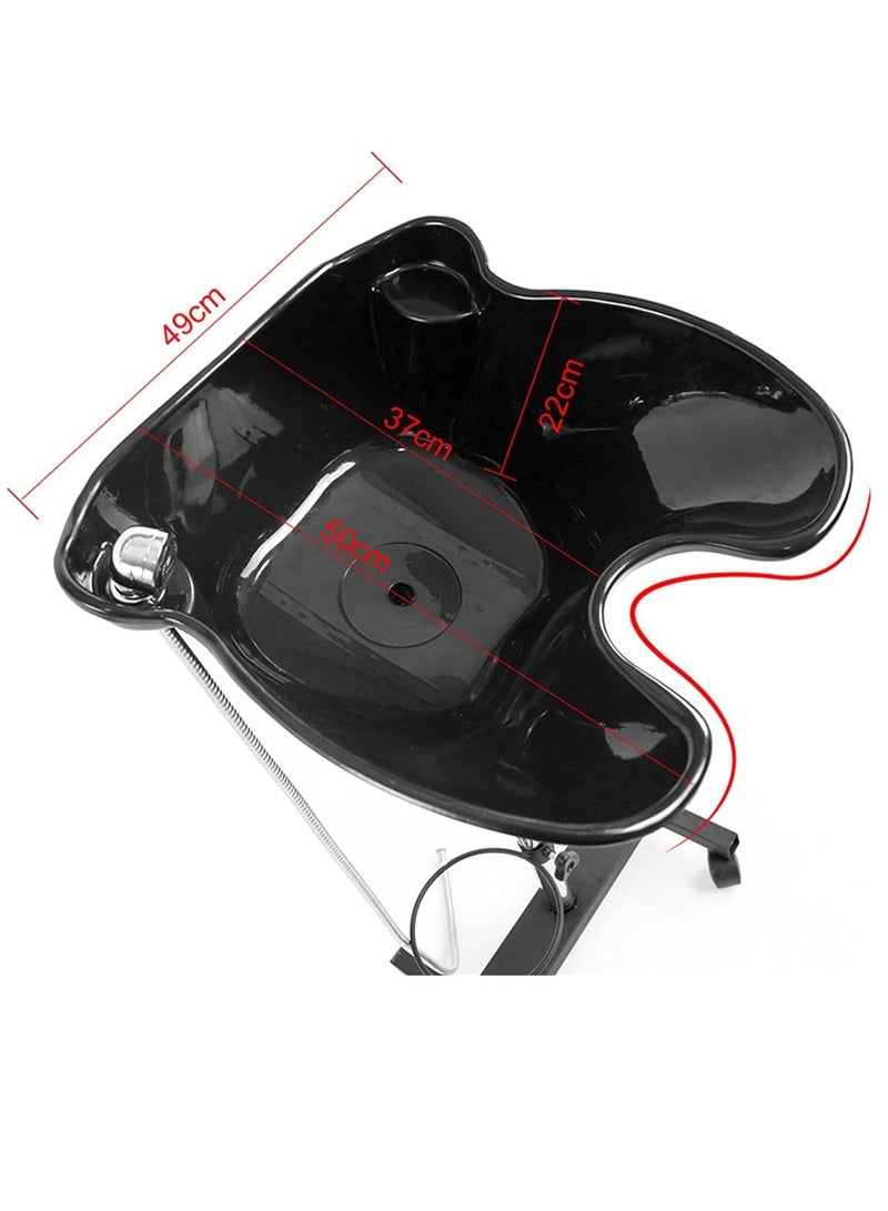 Portable Mobile Salon Basin deep Shampoo Sink with Electric Pump, Foot Pedal &Brake - Image 5