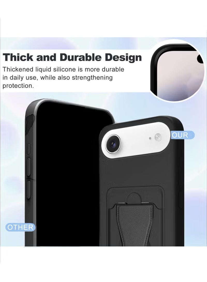 TIGER Apple iPhone Air 5G 2025 Silicone TPU Case with Card Holder and Hand Grip – Slim, Durable Protective Cover in Classic Black with Secure Card Storage, Enhanced Grip for Comfortable Handling, and Scratch Resistance for Everyday Protection (Model MCHPSN) - Image 2