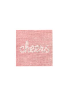 Restaurantware Restaurantware-13 Inch Paper Luncheon Napkins, 500 Cheers Rope Design Printed Napkins - 3-Ply, Textured Edges, Pink Paper Decorated Napkins, Soft And Strong, For Parties Or Catering Events  - Image 1