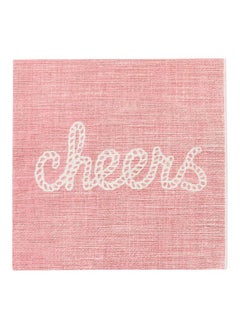 Restaurantware Restaurantware-13 Inch Paper Luncheon Napkins, 500 Cheers Rope Design Printed Napkins - 3-Ply, Textured Edges, Pink Paper Decorated Napkins, Soft And Strong, For Parties Or Catering Events  - Image 4