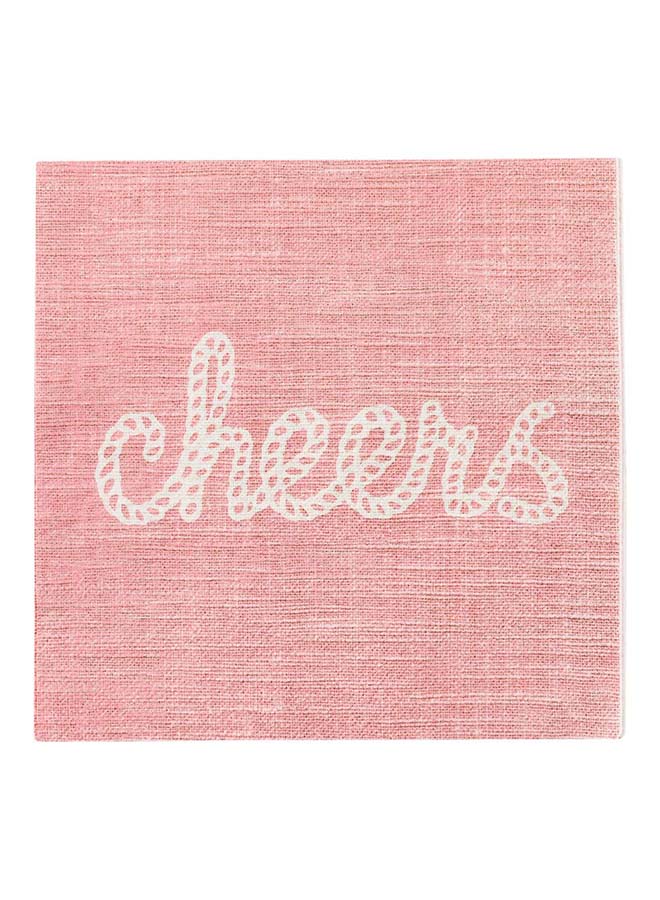 Restaurantware 13 Inch Paper Luncheon Napkins, 500 Cheers Rope Design Printed Napkins - 3-Ply, Textured Edges, Pink Paper Decorated Napkins, Soft And Strong, For Parties Or Catering Events - Image 4