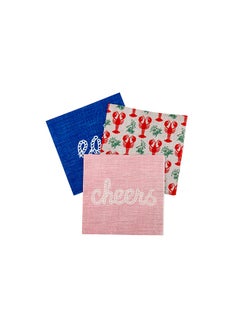 Restaurantware Restaurantware-13 Inch Paper Luncheon Napkins, 500 Cheers Rope Design Printed Napkins - 3-Ply, Textured Edges, Pink Paper Decorated Napkins, Soft And Strong, For Parties Or Catering Events  - Image 3