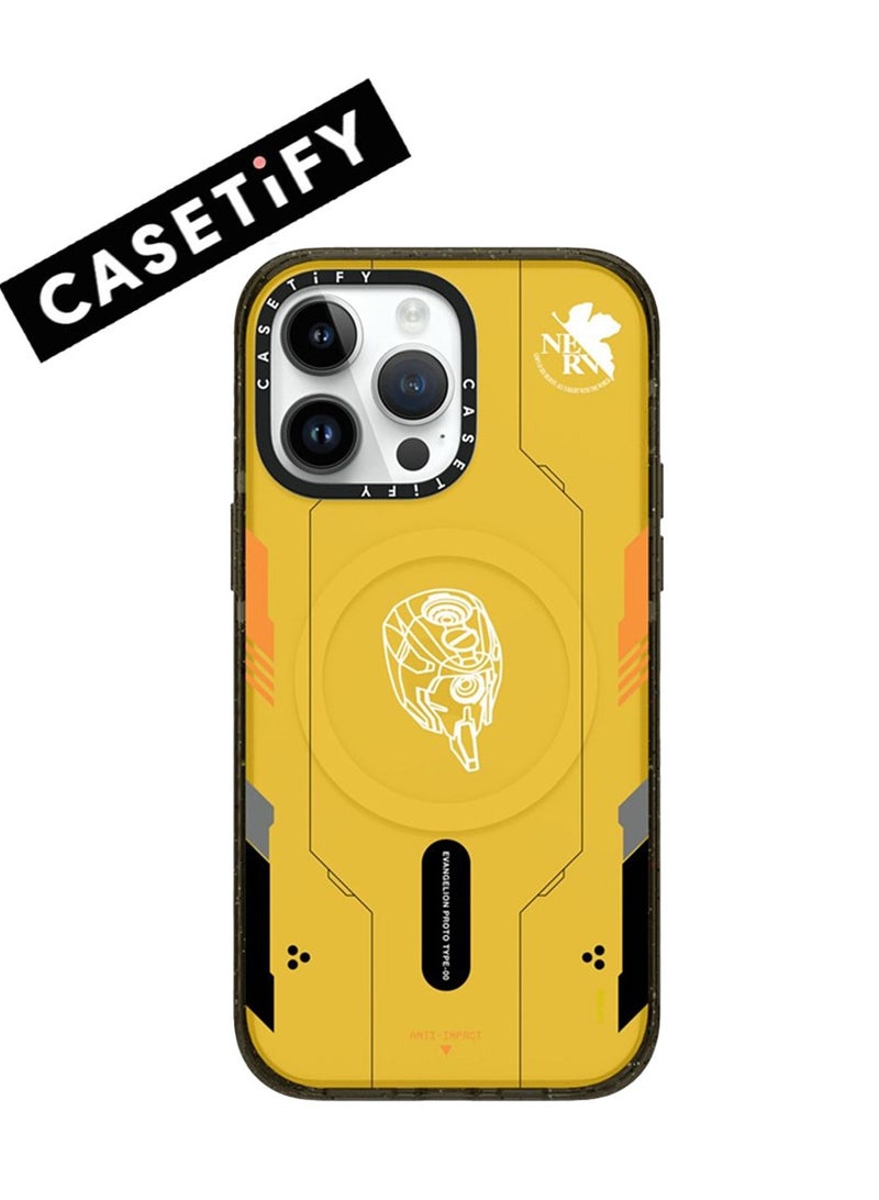 Casetify Apple iPhone 15 Pro Case,Test type-00 Magnetic Adsorption Phone Case - Yellow - Image 1
