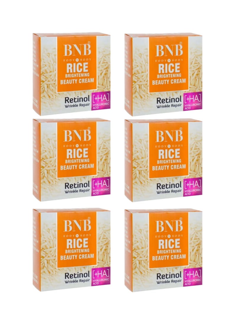 BNB Rice Brightening Beauty Cream Retinol Wrinkle Repair - 6x20g - Image 1