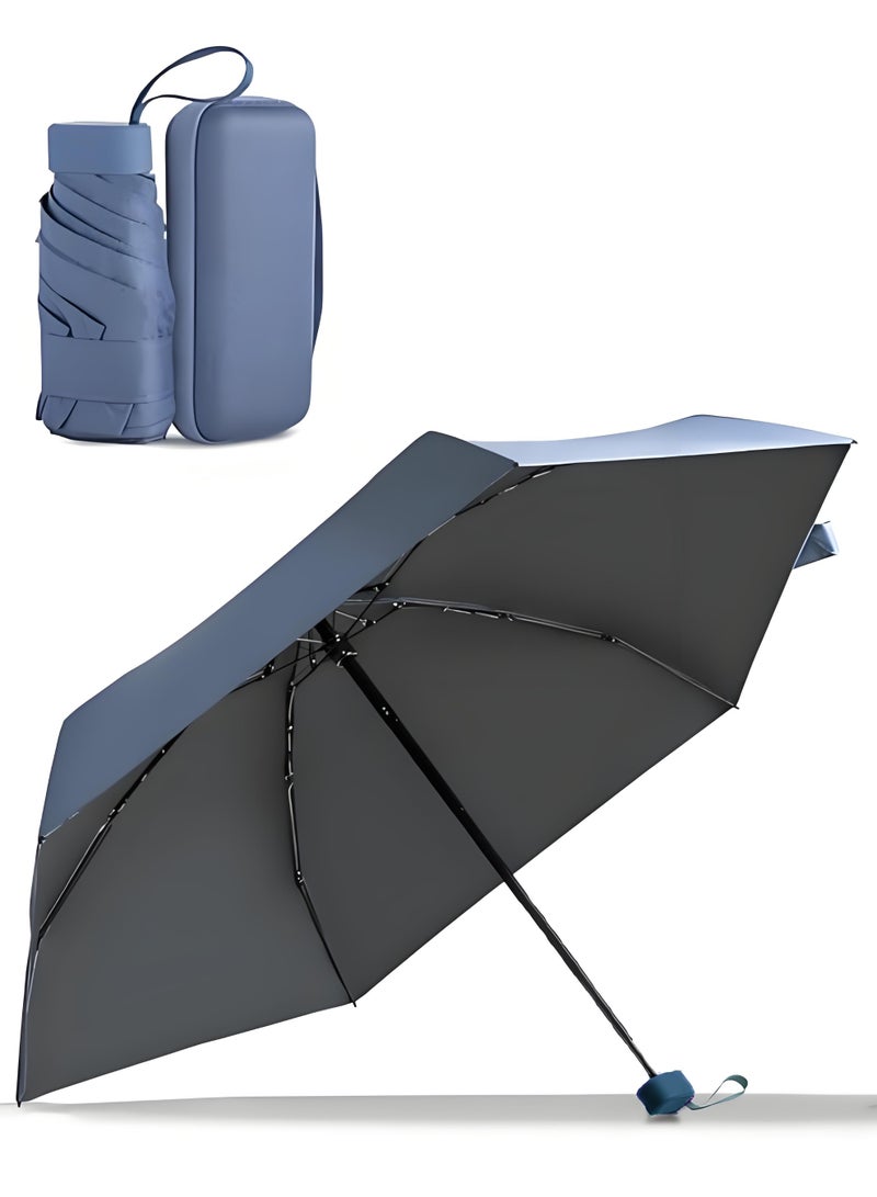 SUCITY Mini Folding Compact Umbrella with Case-Windproof Lightweight Pocket Umbrella-Rain Portable Umbrella Sun for Men and Women UPF 50+ UV Protection Umbrella - Image 1