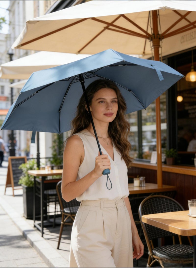 SUCITY Mini Folding Compact Umbrella with Case-Windproof Lightweight Pocket Umbrella-Rain Portable Umbrella Sun for Men and Women UPF 50+ UV Protection Umbrella - Image 2