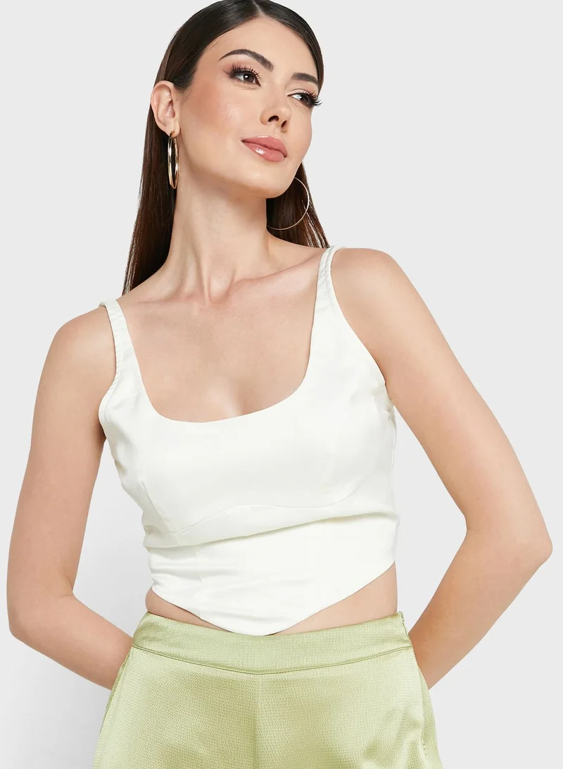 Miss Pap Square Neck Crop Top