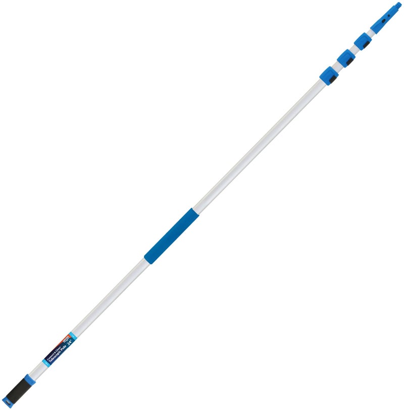 Unger Professional Connect and Clean 7â€™-24â€™ Aluminum Telescopic Extension Pole with Locking Cone and Quick-Flip Clamp, Indoor and Outdoor Use, Compatible with Cleaning Tool Attachments - Image 1