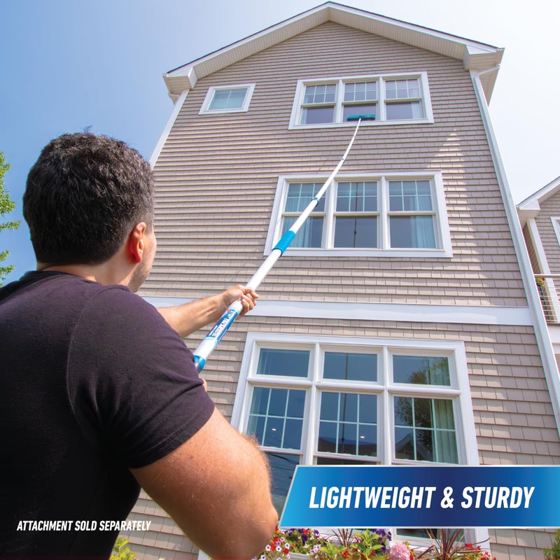 Unger Professional Connect and Clean 7â€™-24â€™ Aluminum Telescopic Extension Pole with Locking Cone and Quick-Flip Clamp, Indoor and Outdoor Use, Compatible with Cleaning Tool Attachments - Image 2