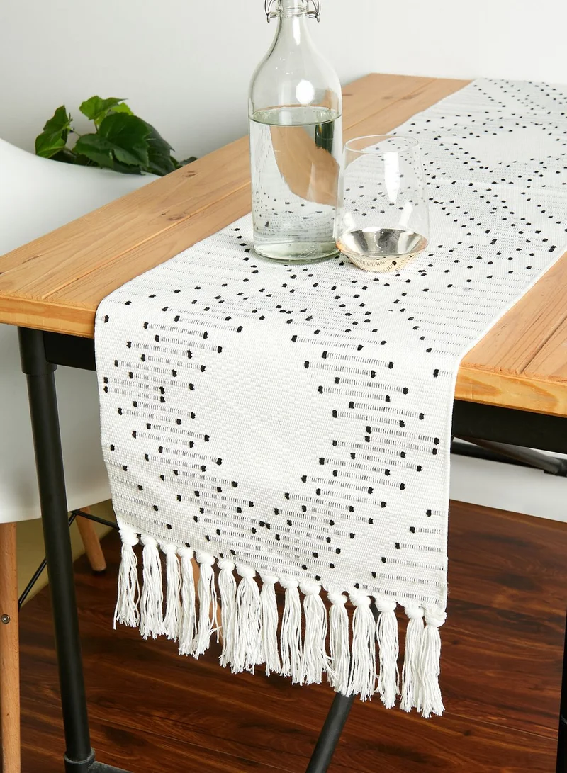 اورورا مفرش طاولة مع شراشيب 35 × 150 سم