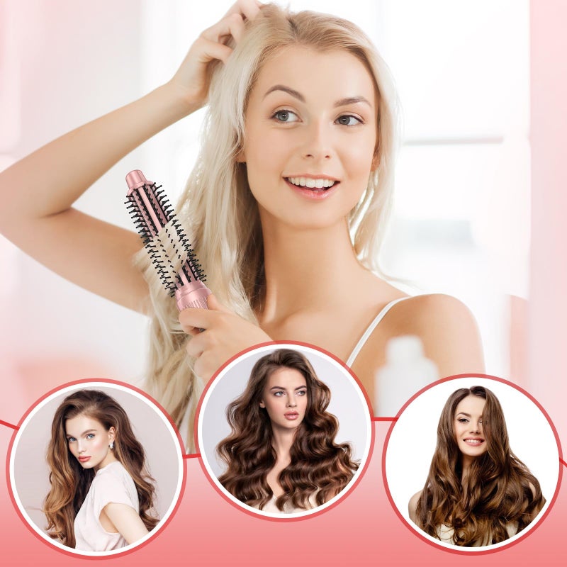 DENVEK Thermal Brush, Heated Round Brush & Curling Iron with Ceramic Ionic Technology, Hair Tools for Volumizing & Styling, Travel-Friendly Hot Comb with Adjustable Temperatureï¼ˆGold 1 inchï¼‰ - Image 3