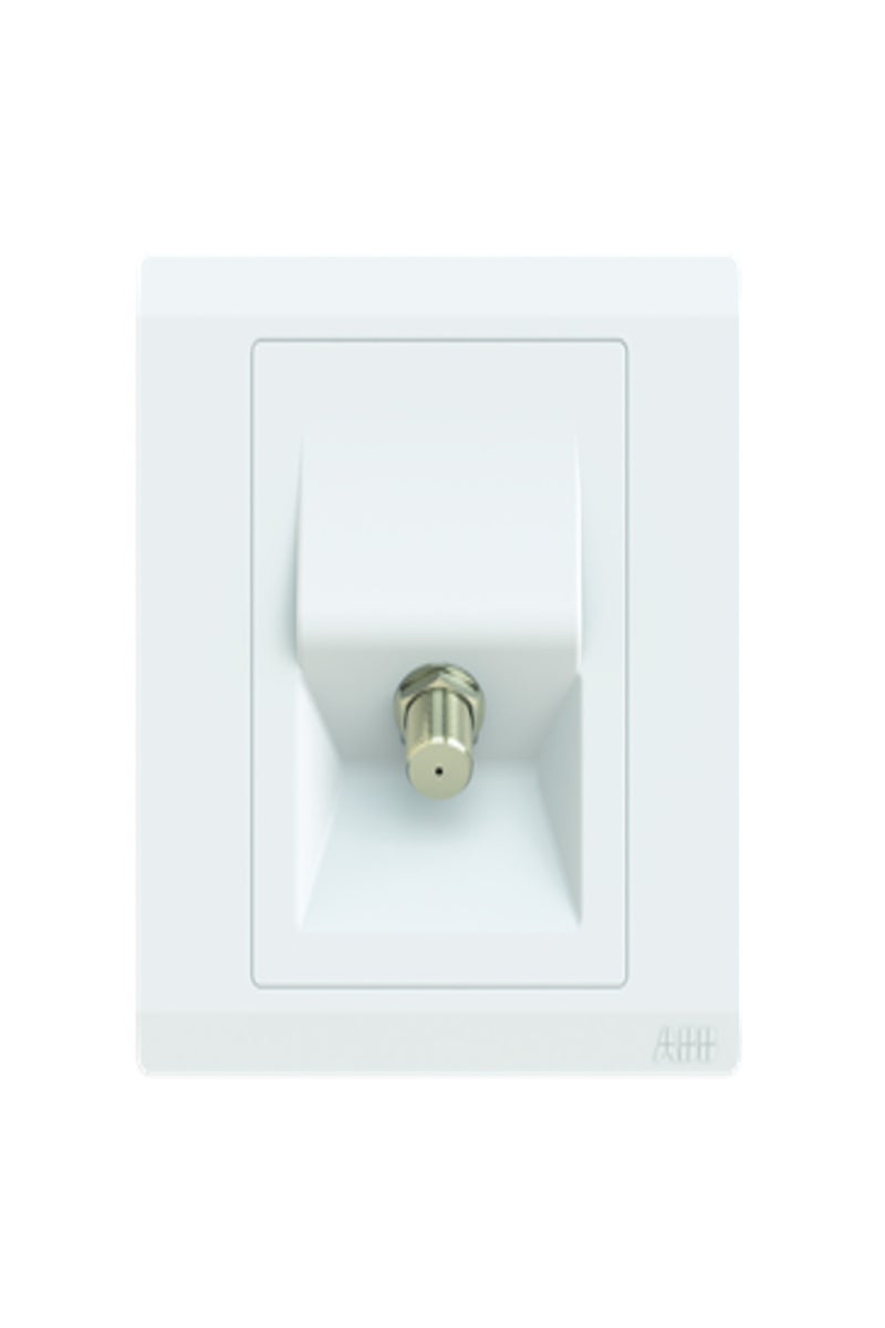 أبب BL308، منفذ سات أحادي المجموعة - 45 درجة، لون أبيض