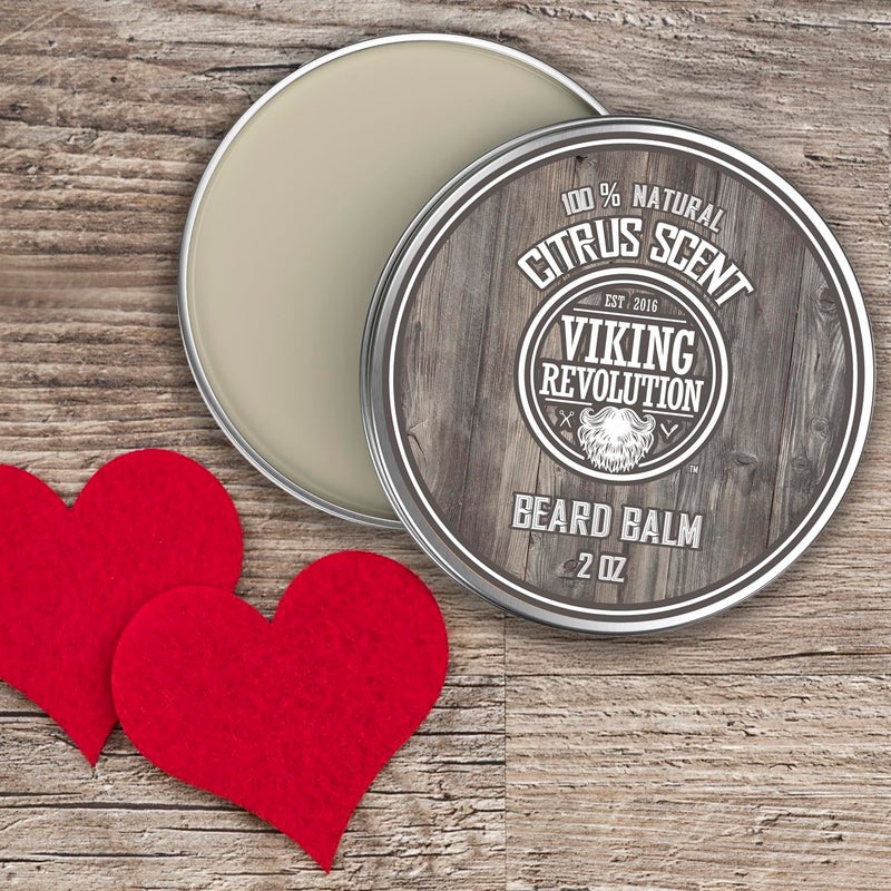 Viking Revolution BEST DEAL Beard Balm with Argan Oil & Mango Butter - Styles, Strengthens & Softens Beards & Mustaches - Citrus Scent Leave in Conditioner Wax for Men - Image 3