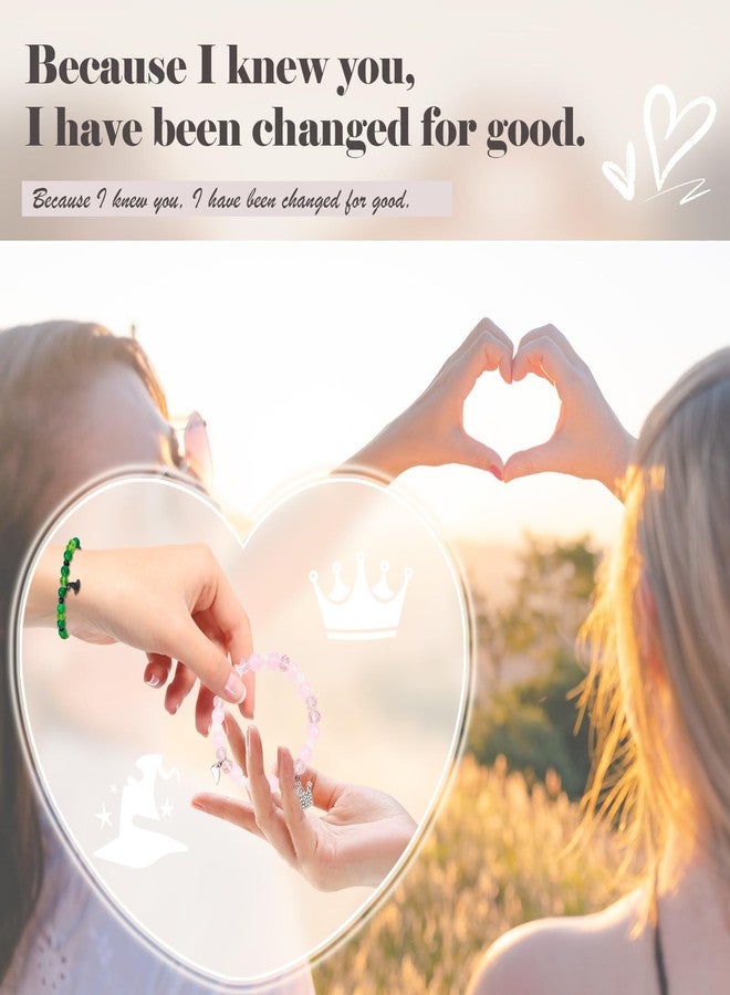 pupvus Green and Pink Friendship Matching Bracelets-Crown Witch Hat Matching Bracelets-BFF Couples Accessories, for Fans' Birthdays, and Party Favors for Fans - Image 4