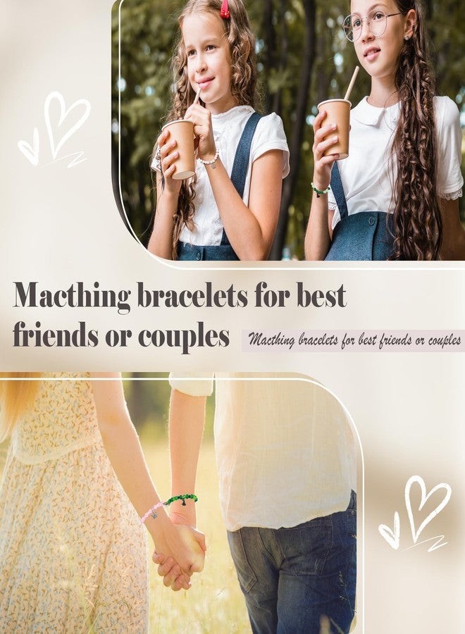 pupvus Green and Pink Friendship Matching Bracelets-Crown Witch Hat Matching Bracelets-BFF Couples Accessories, for Fans' Birthdays, and Party Favors for Fans - Image 3