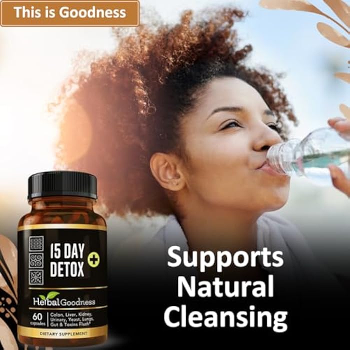 Herbal Goodness 15 Day Detox Capsules (60caps) - Natural Body Detox, Colon Cleanse Support, Gut Health Detox Supplement, Liver and Kidney Support | Non GMO, Gluten Free, Vegan-Friendly - Made in USA - Image 5