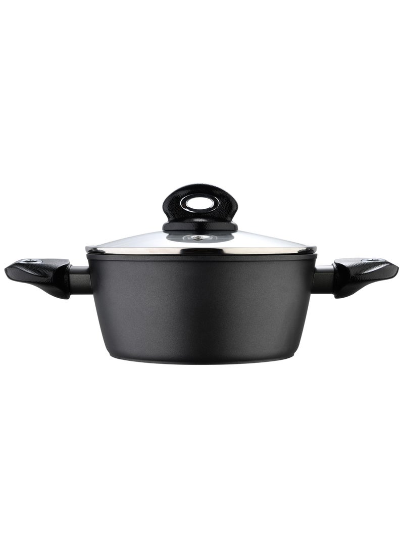 BERGNER طاجن اوريون غير لاصق بقاعدة من الألومنيوم المزور مع غطاء 22 سم  - Image 3
