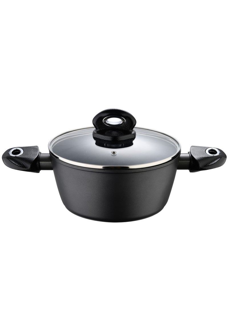 BERGNER طاجن اوريون غير لاصق بقاعدة من الألومنيوم المزور مع غطاء 22 سم  - Image 2