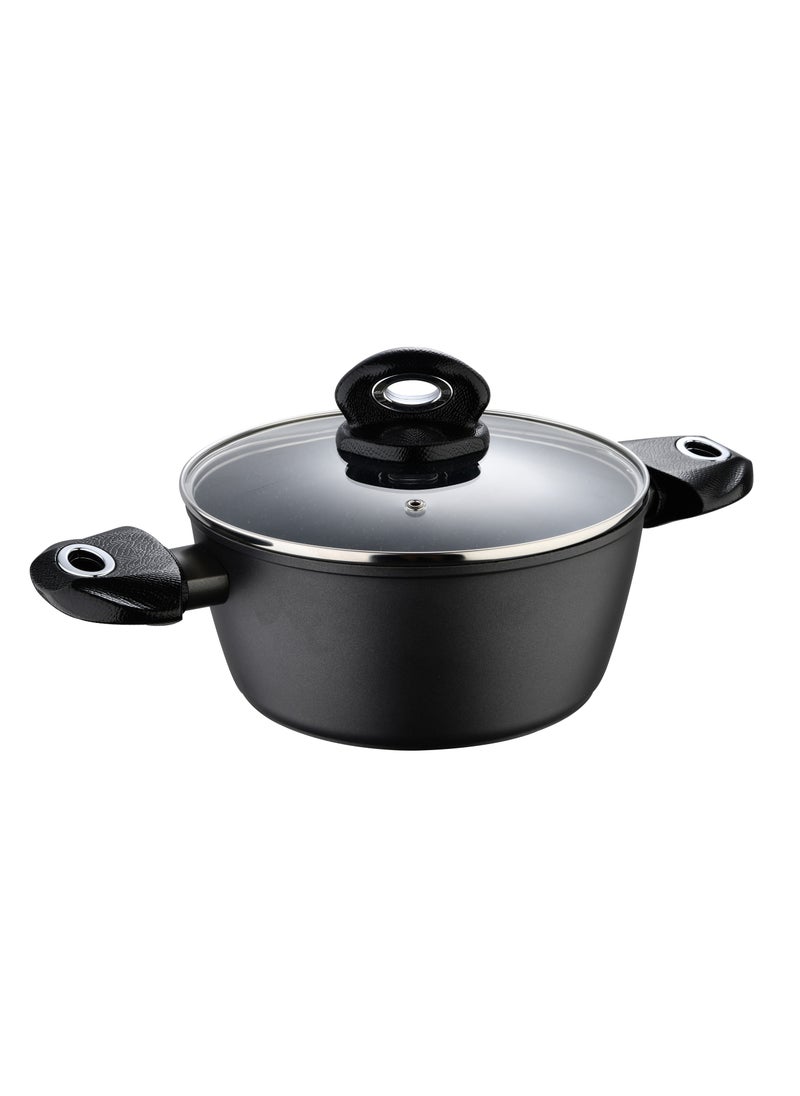 BERGNER طاجن اوريون غير لاصق بقاعدة من الألومنيوم المزور مع غطاء 22 سم  - Image 1