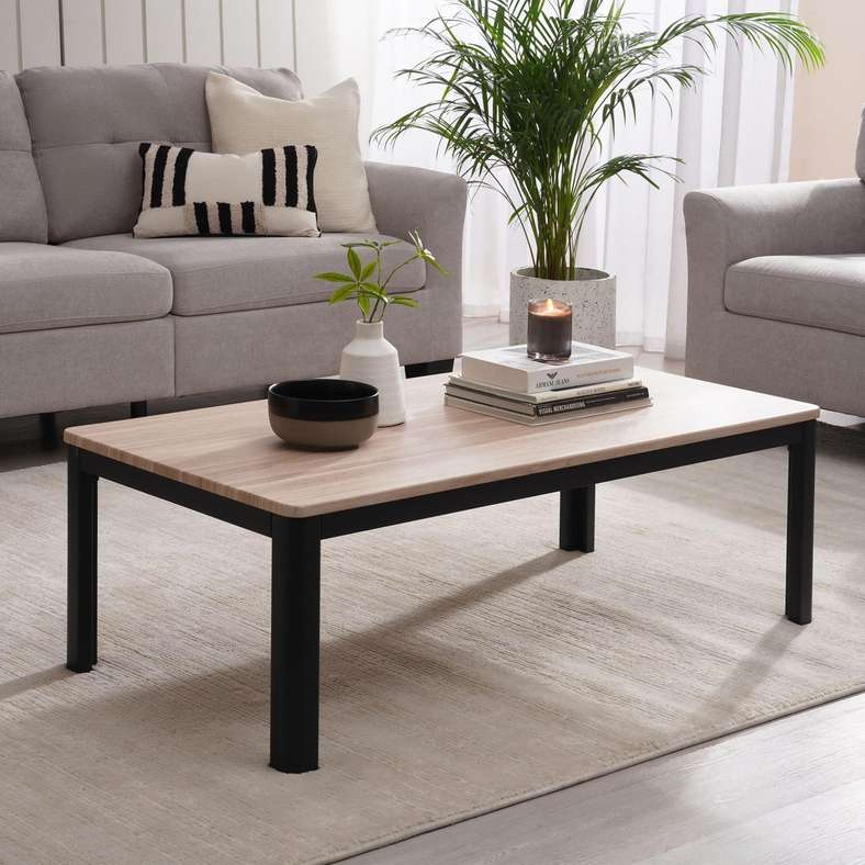 Pan Home طاولة قهوة ريكر - أسود طبيعي