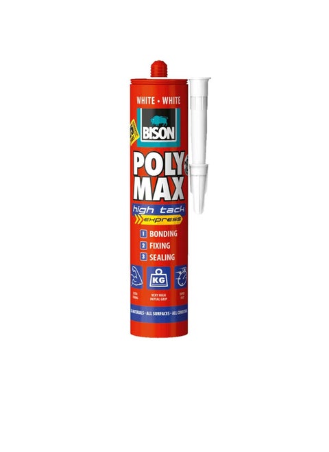 Bison Polymax Universal Assembly Adhesive And Sealant, With Extra High Final Bonding Strength.
