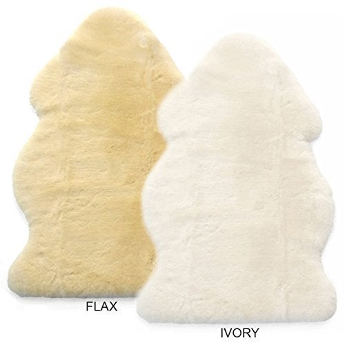Woolino Sheepskin Luxuriously Soft Fluffy Rug for Bedroom, 100% Natural Australian Merino Wool Lambskin Baby Carpet - Flax - Image 5