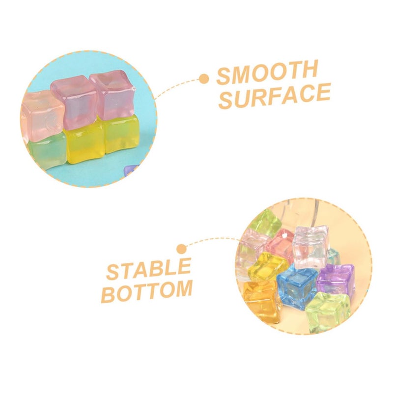 Luminous Artificial Ice Cubes 40pcs Non Melting Reusable Translucent Props For Photography - Image 5