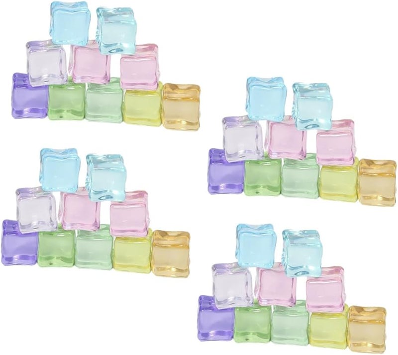 Luminous Artificial Ice Cubes 40pcs Non Melting Reusable Translucent Props For Photography - Image 1