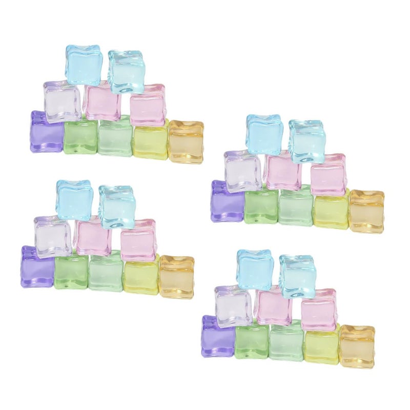 Luminous Artificial Ice Cubes 40pcs Non Melting Reusable Translucent Props For Photography - Image 2