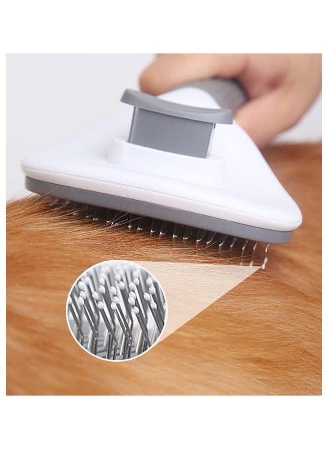 SKY-TOUCH - SKY TOUCH Pet Cat Brush for Shedding and Grooming, Dog Hair Removal Brush, Pet Groomer Shedding Grooming Tools Combs Rakes, Cats Brush for Short or Long Haired Removes Loose Hair & Tangles, grey - Image 1