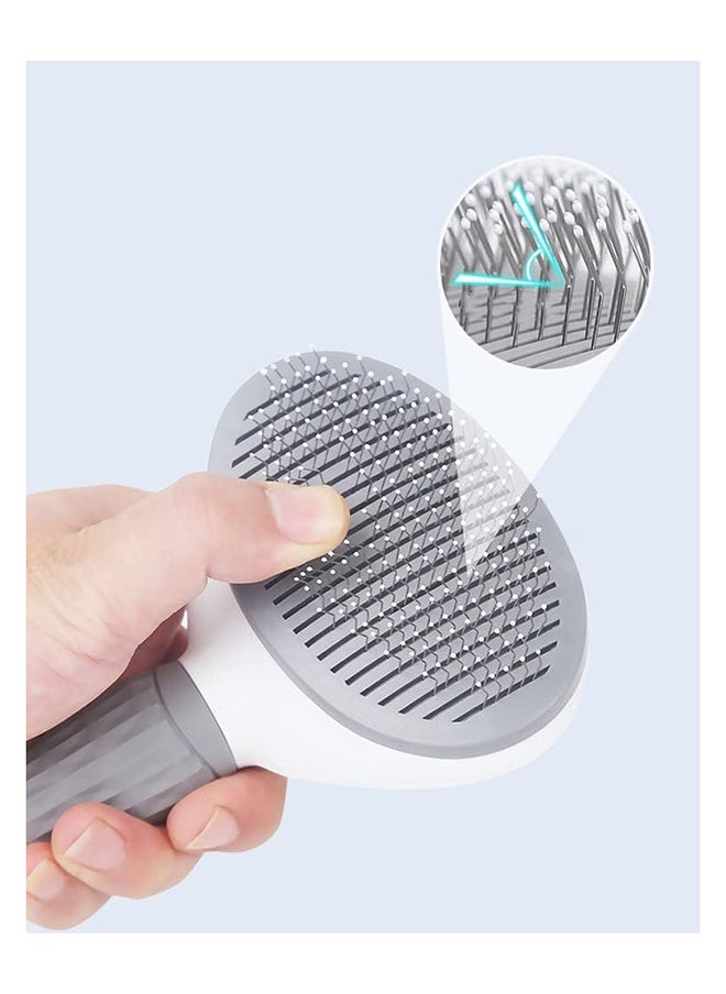 SKY-TOUCH - SKY TOUCH Pet Cat Brush for Shedding and Grooming, Dog Hair Removal Brush, Pet Groomer Shedding Grooming Tools Combs Rakes, Cats Brush for Short or Long Haired Removes Loose Hair & Tangles, grey - Image 1