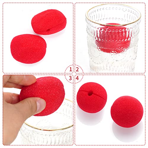 jiebor Clown Costume Red Clown Wig Accessories Nose Bow Tie White Gloves for Men Women Adults - Image 2
