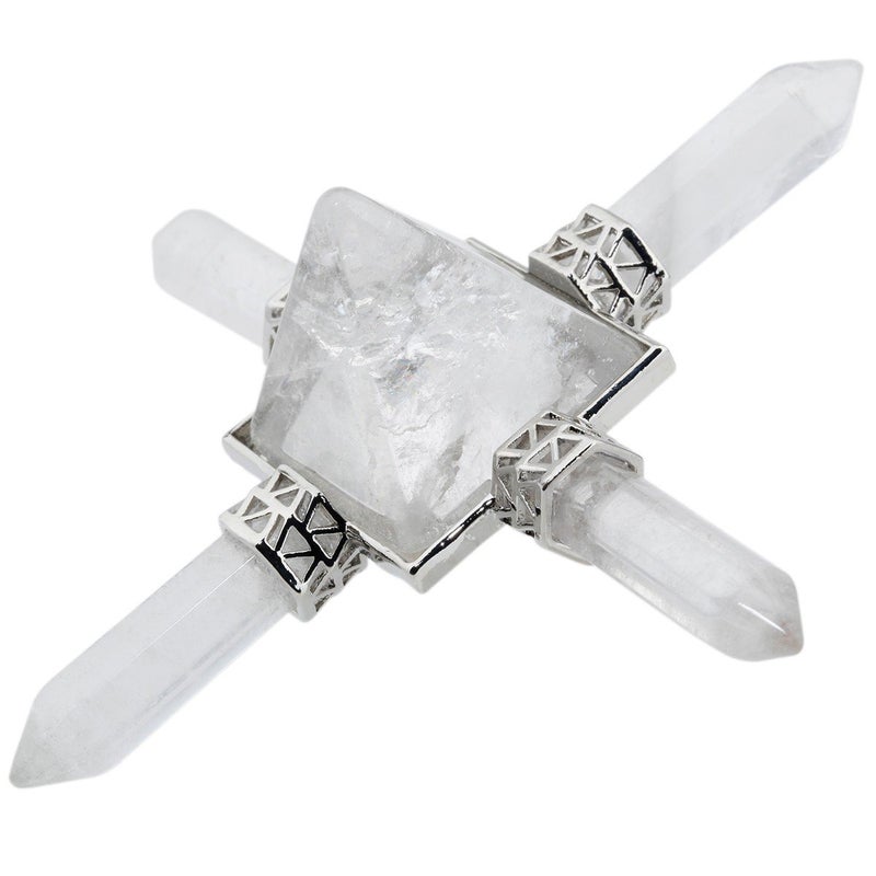 Rockcloud Pyramid Energy Generator, Reiki Chakra Healing Crystal Stone,Rock Quartz - Image 4