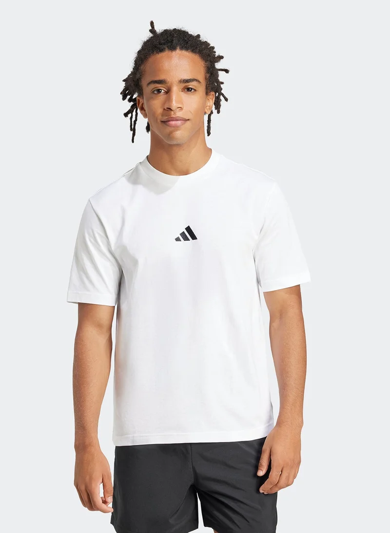 adidas تيشيرت أبيض رجالي بأكمام قصيرة