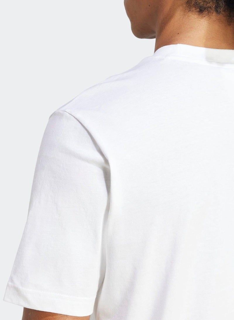 Adidas Essentials Small Logo Single Jersey T-Shirt - Image 3