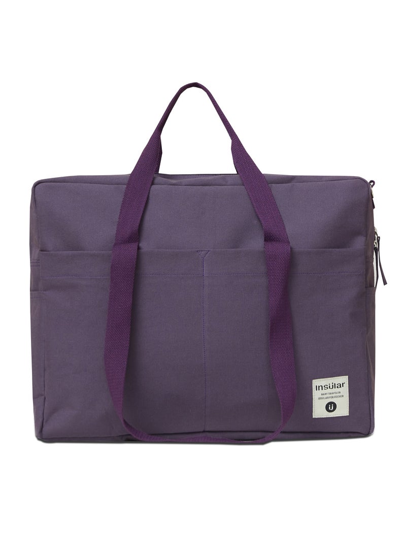 insular Cotton Canvas Large Capacity Portable One Shoulder Crossbody Mommy Bag  - Image 2