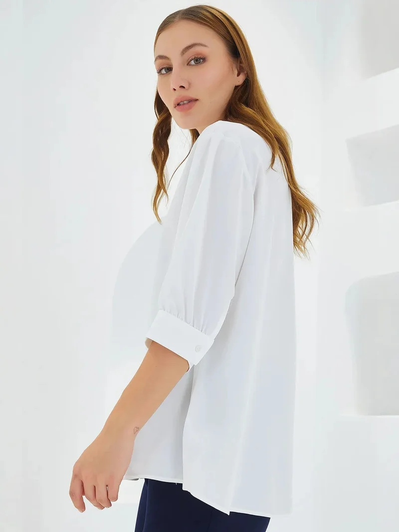 بيغ دارت BDART Polo Collar Loose Fit Blouse