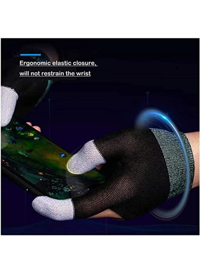 بيوينتي قفازات الألعاب أحدث مادة الألياف الفضية G1 قفازات إصبع مقاومة للتعرق قابلة للتنفس تعمل باللمس وحدة تحكم في الألعاب حافظة إصبع الإبهام لملحقات ألعاب الهاتف المحمول Pubg زوج - Image 3