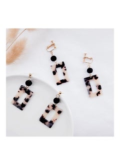 New Geometric Leopard Earrings Without Pierced Ears