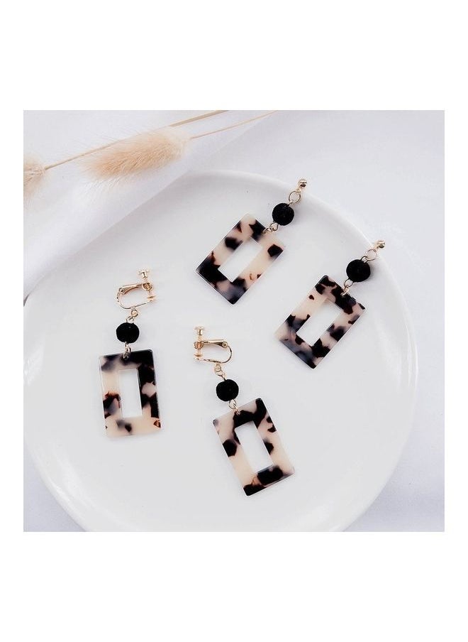 NIBEMINENT - New Geometric Leopard Earrings Without Pierced Ears - Image 1