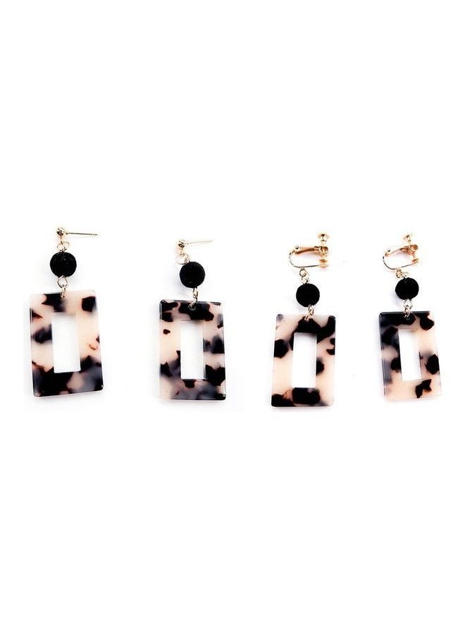 NIBEMINENT - New Geometric Leopard Earrings Without Pierced Ears - Image 1