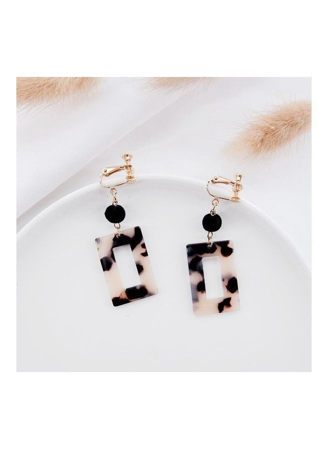 NIBEMINENT - New Geometric Leopard Earrings Without Pierced Ears - Image 1