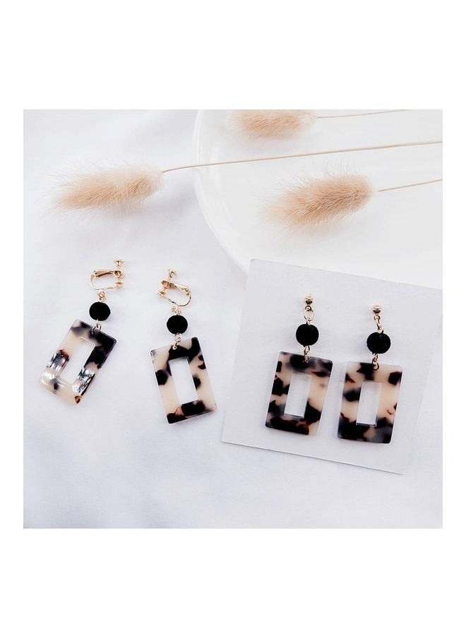 NIBEMINENT - New Geometric Leopard Earrings Without Pierced Ears - Image 1